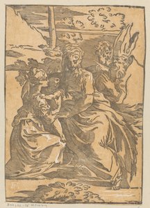Female Saint Receiving the Christ Child