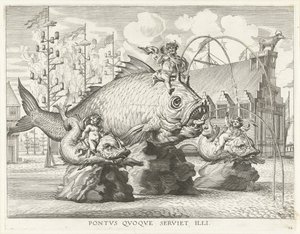 Spectacle with Triton on a Giant Fish; Entry of Ferdinand into Ghent in 1635 by Antony van der Does