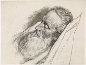 Head of an Old Man on His Deathbed by Antoon Derkinderen