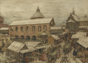 Old Moscow. Okhotny Ryad Hunting Row, 1900s-1910s