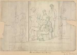Sketch - News from the Army by Archibald Willard