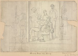 Sketch - News from the Army by Archibald Willard