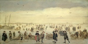 Winter Scene with Numerous Figures on the Ice, c.1600-31 by Arent Arentsz