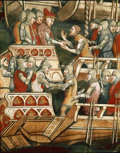 Naval battle in Punta Salvore in the Gulf of Trieste (Detail of the exchanges of hostages)