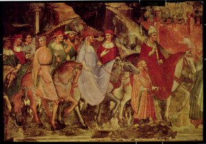 The History of Pope Alexander III: The Entrance of the Pope and Emperor Frederick Barbarossa into Rome (detail)