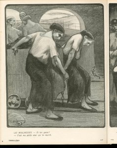 The Butter Plate, number 134, Satirical in B & W by Aristide Delannoy