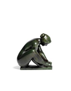 Crouching Girl Holding One Foot by Aristide Maillol