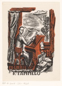 Ex Libris of R. Tammelo by Arkadio Laigo