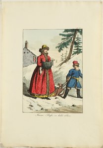 Russian Winter Clothing From Moeurs et Costumes des Russes, 1817 by Armand Gustave Haubigant