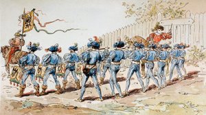 A 16th Century Marching Band with Drums and Fifes by Armand Jean Heins