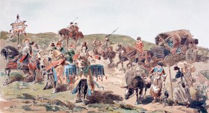 A Wagon Travelling with Escort in the 15th Century, 1886
