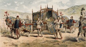 Litter of a Chatelaine, Time of the Dukes of Burgundy by Armand Jean Heins