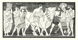 Nestor and His Companions Leading a Heifer to be Sacrificed by Armand Joseph Bonamy