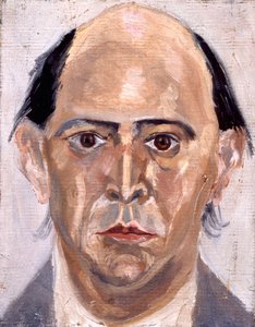 Self-Portrait of Arnold Schoenberg, Austrian Composer (1874 - 1951)
