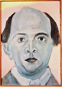Self-portrait in blue