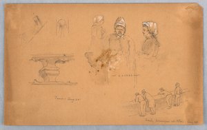 Architectural and Figure Sketches by Arnold William Brunner