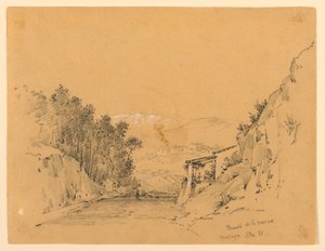 Mountain Pass and Village by Arnold William Brunner