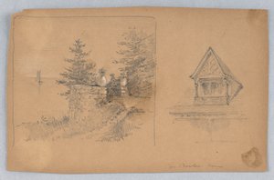 Two Sketches of Mr. Bowle’s Home by Arnold William Brunner