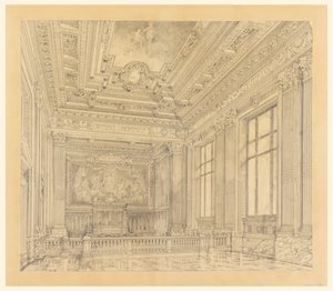 View of Court Room, Federal Building, Cleveland, OH by Arnold William Brunner