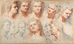 Thirteen studies based on a Roman imperial head