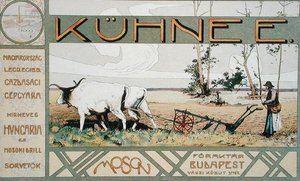 Advertisement for Farm Machinery Made by E. Kuehne of Budapest