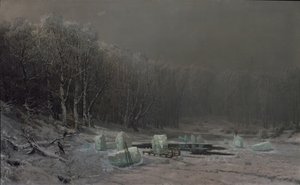 Winter. Ice Splitting by Arseniy Ivanovich Meshchersky