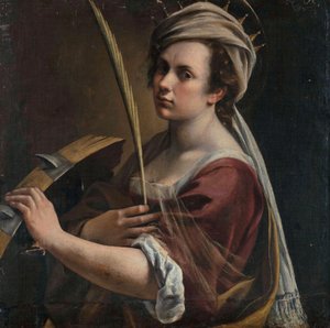 Self-Portrait as Saint Catherine of Alexandria by Artemisia Gentileschi