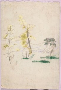 Landscape with Three Single Trees from A.B. Davies Book, Edition 33, 50 by Arthur Bowen Davies