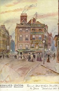 Vanished London - Holywell Street and Wych Street, from the Strand by Arthur Charles Payne