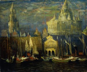 New York Waterfront by Arthur Clifton Goodwin