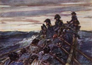Nelson in an open boat in the Baltic going to join the fleet by Arthur David McCormick