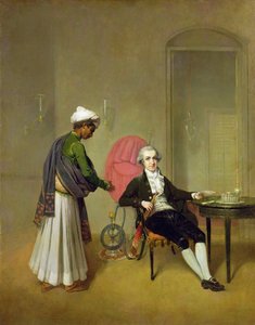 A Gentleman, possibly William Hickey, and his Indian Servant, c.1785 by Arthur Devis