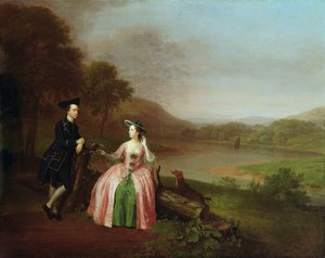 Sir George and Lady Strickland in the Grounds of Boynton Hall, near Bridlington, Yorkshire