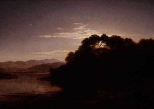 Moonrise on the Bank of a Loch