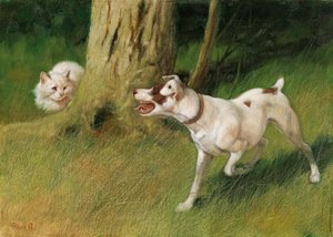 Dog and Cat by Arthur Heyer