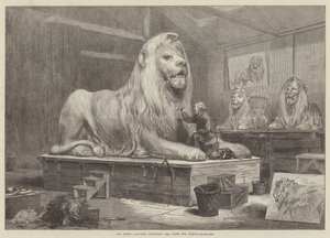 Sir Edwin Landseer Modelling the Lions for Trafalgar-Square by Arthur Hopkins