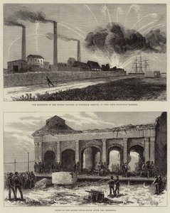 The Explosion of the Rocket Factory at Woolwich Arsenal by Arthur Hopkins