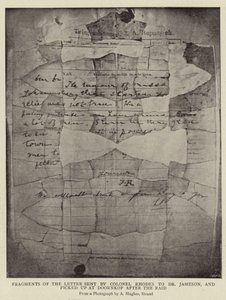 Fragments of the Letter Sent by Colonel Rhodes to Dr Jameson, and Picked Up at Doornkop After the Raid by Arthur Hughes