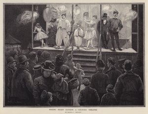Boxing night outside a country theatre by Arthur L. Hewlett