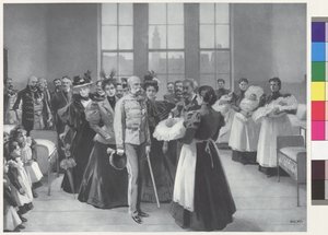 Emperor Franz Joseph with Entourage by Arthur Lajos Halmi