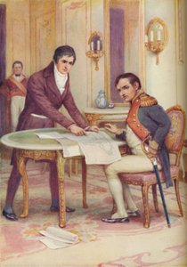 Fulton Explains His Submarine to Napoleon by Arthur Percy Dixon