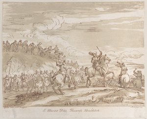 Cavalry Advancing to the Charge, with a Central Figure on Horseback Raising a Sword by Arthur Pond