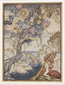 ACT III: Scene II, line 144 The isle is full of noises, sounds and sweet airs, that give delight and hurt not. by Arthur Rackham