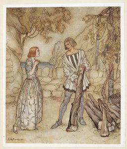 ACT III: Scene I, line 15 Alas, now, pray you, work not so hard by Arthur Rackham