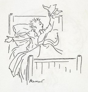 A boy in bed by Arthur Rackham