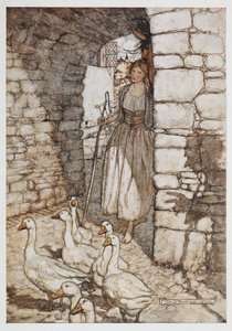 A Girl with Geese.