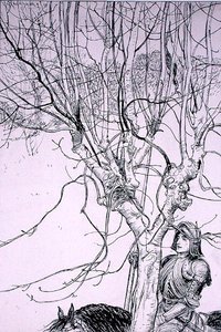 As I lay thynkynge, he rode upon his way, illustration from 