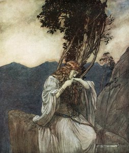 Brunnhilde Kisses the Ring that Siegfried has Left with Her