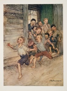 Bursting forth like a legion of young imps by Arthur Rackham