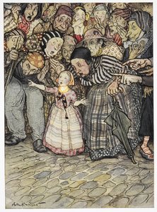 But he has nothing on at all, said a small child. Colour illustration to the story, 